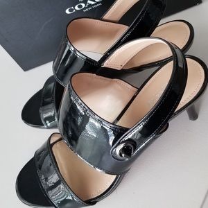 Black coach heels